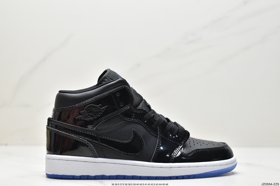 乔丹 Jordan Air Jordan 1 Mid”Space Jam” 黑色 AJ 大灌篮 潮流 防滑耐磨中 复古篮球鞋 DV1308-004