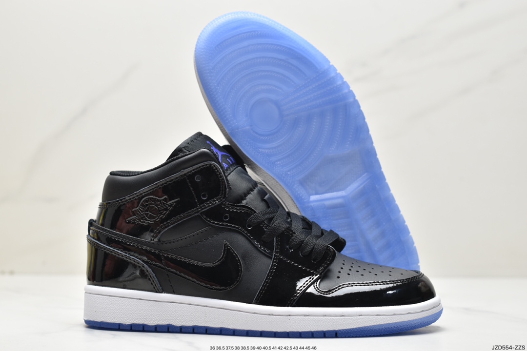 篮球鞋, Jordan, Concord, Air Jordan 1 Mid, Air Jordan 1, Air Jordan - 乔丹 Jordan Air Jordan 1 Mid"Space Jam" 黑色 AJ 大灌篮 潮流 防滑耐磨中 复古篮球鞋 DV1308-004