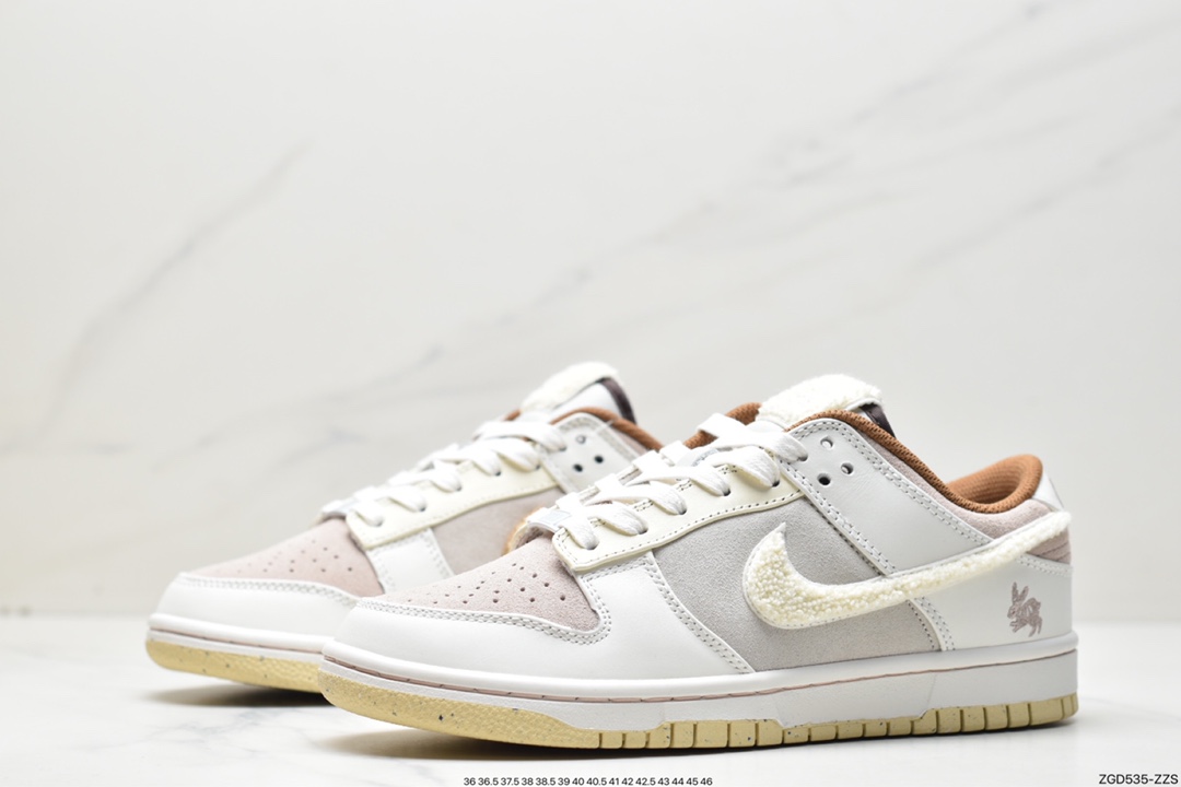 耐克, 板鞋, 扣篮系列, Swoosh, SB Dunk Low, Nike SB Dunk Low, Nike SB Dunk, Nike SB, NIKE, EVA, Dunk Low, Dunk - 耐克Nike SB Dunk Low"Year of the Rabbit" 扣篮系列 低帮休闲运动滑板板鞋“浅棕米白穗兔”FD4203-211