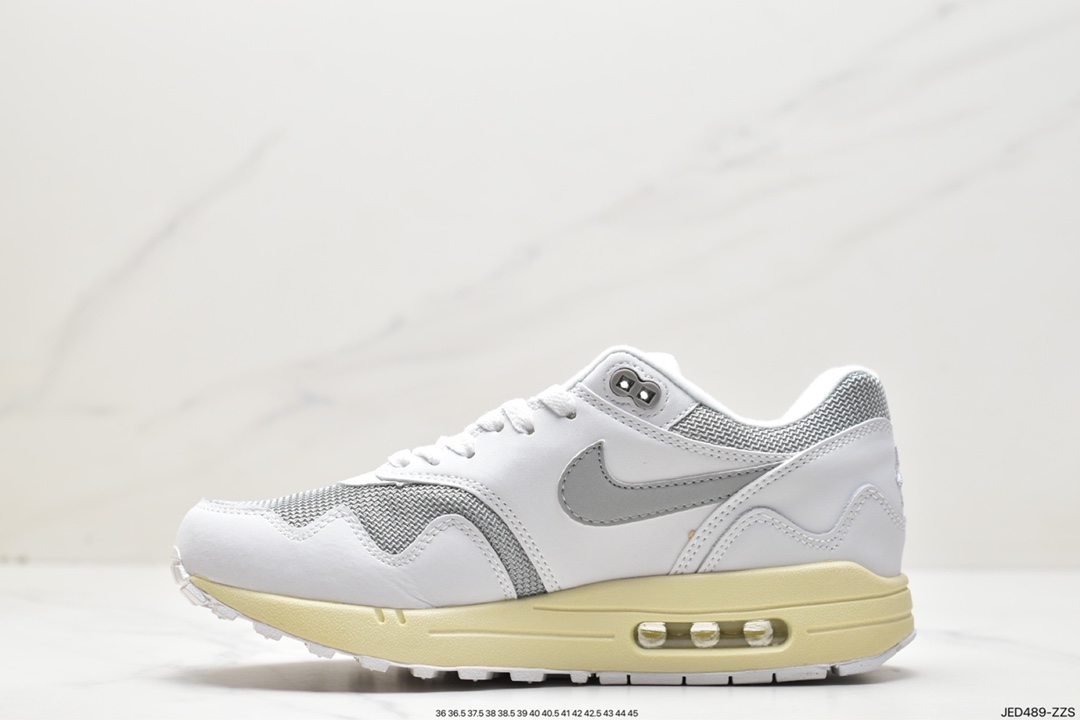 跑鞋, 联名, 慢跑鞋, Patta, Nike Air Max 1, Nike Air Max, Nike Air, NIKE, EVA, Black, Air Max 1, Air Max - 耐克 Patta x Nike Air Max 1"Black/White/Grey"⁠⁠初代复古气垫百搭休闲运动慢跑鞋  DQ0299-100