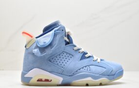 乔丹Travis Scott ✘ Air Jordan 6 “British Khaki”耐磨 高帮实战篮球鞋 DH0690-200