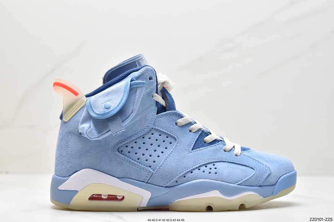 乔丹Travis Scott ✘ Air Jordan 6 “British Khaki”耐磨 高帮实战篮球鞋 DH0690-200