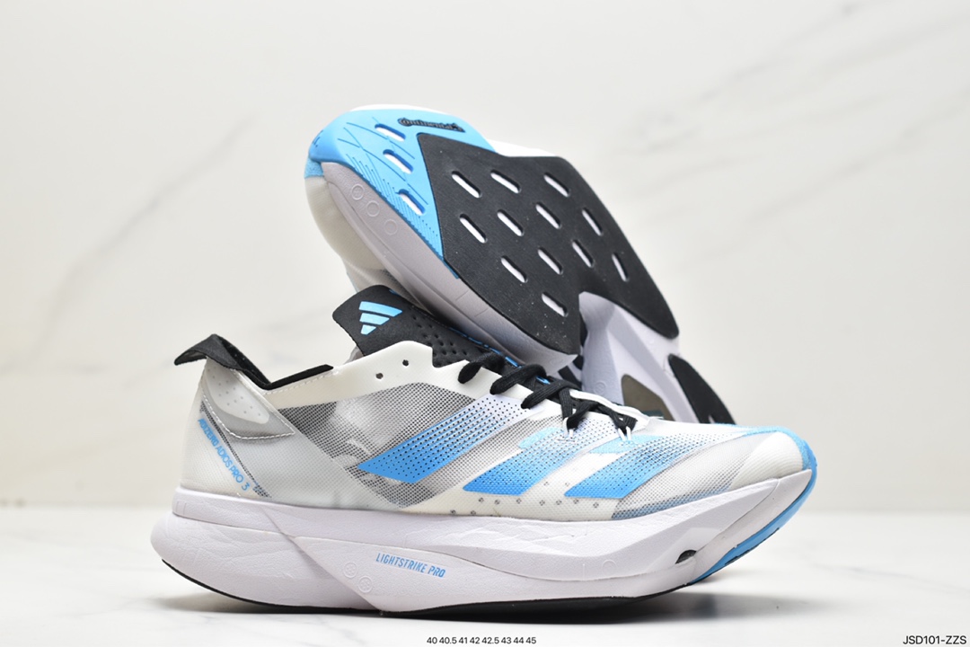 阿迪达斯, 运动跑鞋, 跑鞋, 跑步鞋, Continental, Adizero, Adidas - Adidas阿迪达斯ADIZERO SOLAR PRO 3 网纱透气超轻长跑运动跑鞋 GX6521