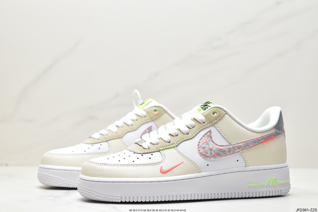 空军一号, 板鞋, Nike Air Force 1, Nike Air, NIKE, FORCE 1, FB1853 111, Air Force 1, AF1 - 耐克Nike Air Force 1Low 空军一号 防滑 轻便 低帮 板鞋 FB1853 111