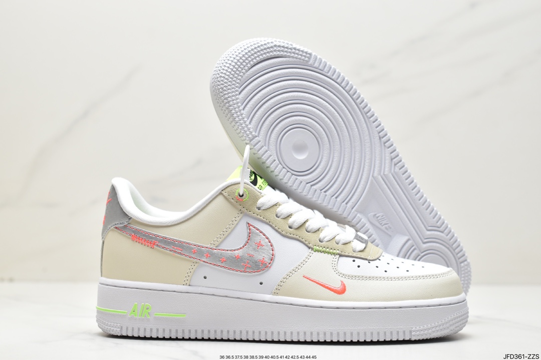 空军一号, 板鞋, Nike Air Force 1, Nike Air, NIKE, FORCE 1, FB1853 111, Air Force 1, AF1 - 耐克Nike Air Force 1Low 空军一号 防滑 轻便 低帮 板鞋 FB1853 111