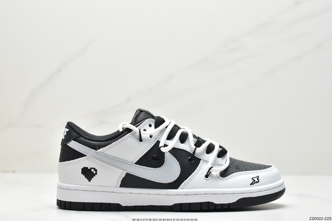 耐克Nike SB Dunk Low TeamJ-七夕定制像素爱心 扣篮系列复古低帮休闲运动滑板板鞋 DC9560-001