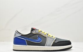 Air Jordan 1 Retro Low OG EX AJ乔丹低帮篮球鞋 黑灰蓝复古运动鞋 DV0982-006