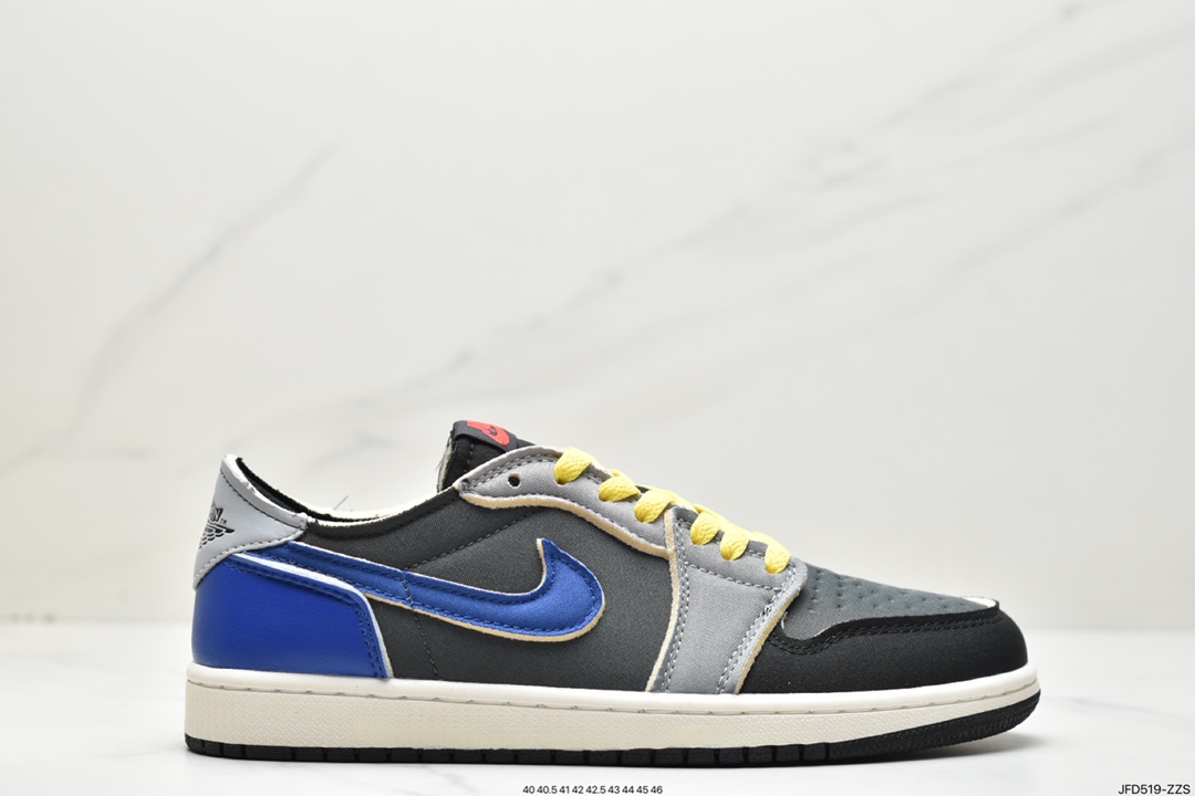 Air Jordan 1 Retro Low OG EX AJ乔丹低帮篮球鞋 黑灰蓝复古运动鞋 DV0982-006