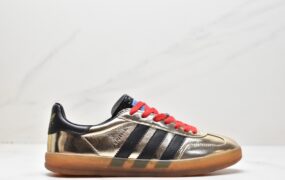 阿迪达斯 adidas originals x GUCCI Gazelle 联名经典休闲板鞋 金色 707847 AAA2M 8043