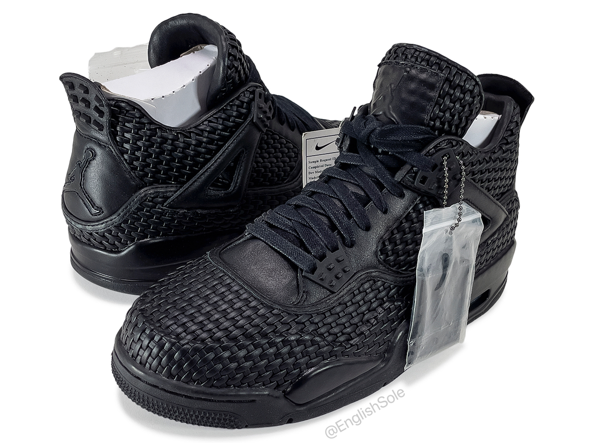 Air Jordan 4 Black Woven Sample