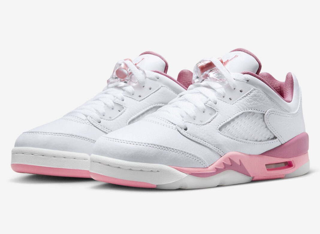 Air Jordan 5 Low GS “Desert Berry “的官方照片