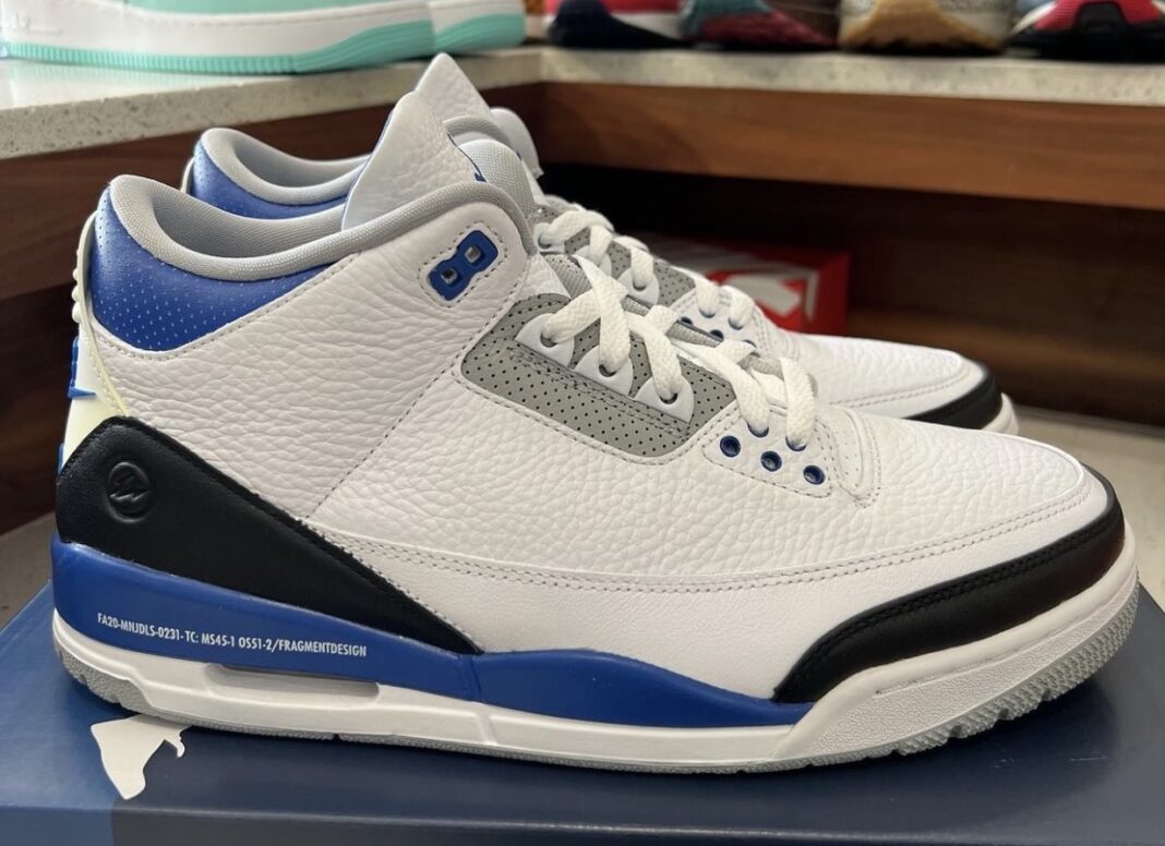 更好地观察Fragment x Air Jordan 3样品