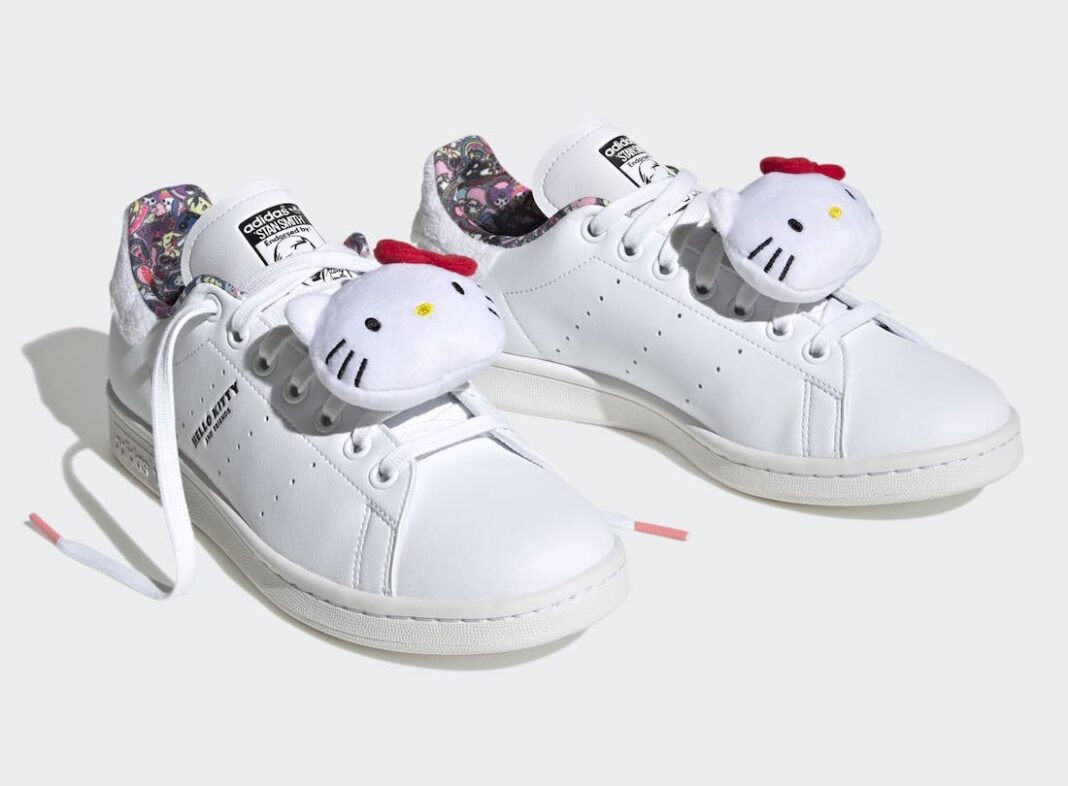 Hello Kitty装饰这款adidas Stan Smith