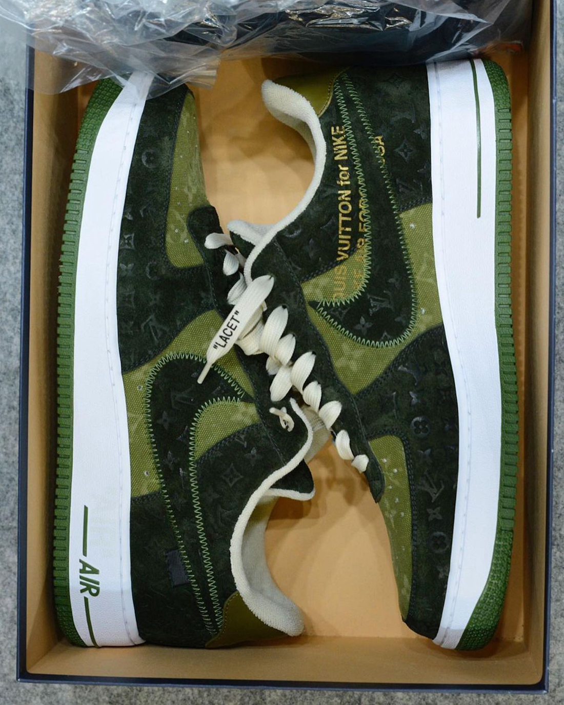 Louis Vuitton Nike Air Force 1 Low 2023 Green Sample