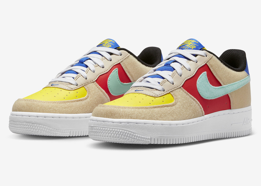 Nike Air Force 1 Low GS Multi-Color Velcro FN7818-100 Release Date