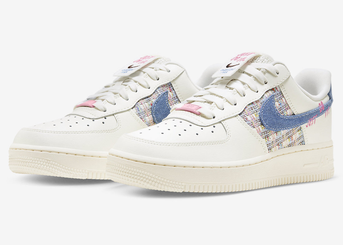 Nike Air Force 1 Low Just Do It Denim Boucle FJ7740-141 Release Date