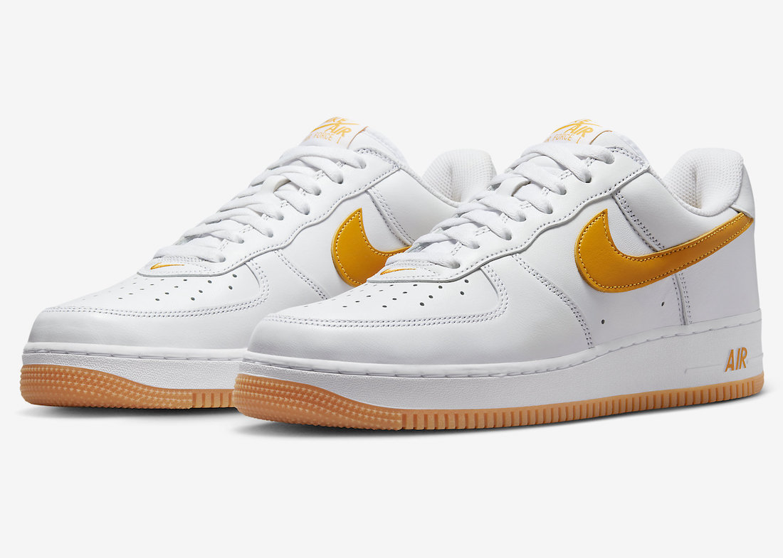 Nike Air Force 1 Low Waterproof White University Gold Gum FD7039-100 Release Date