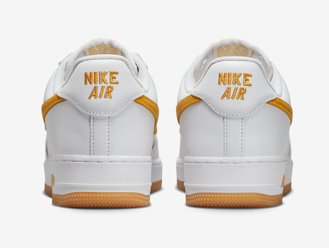 Nike Air Force 1 Low Waterproof White University Gold Gum FD7039-100 Release Date