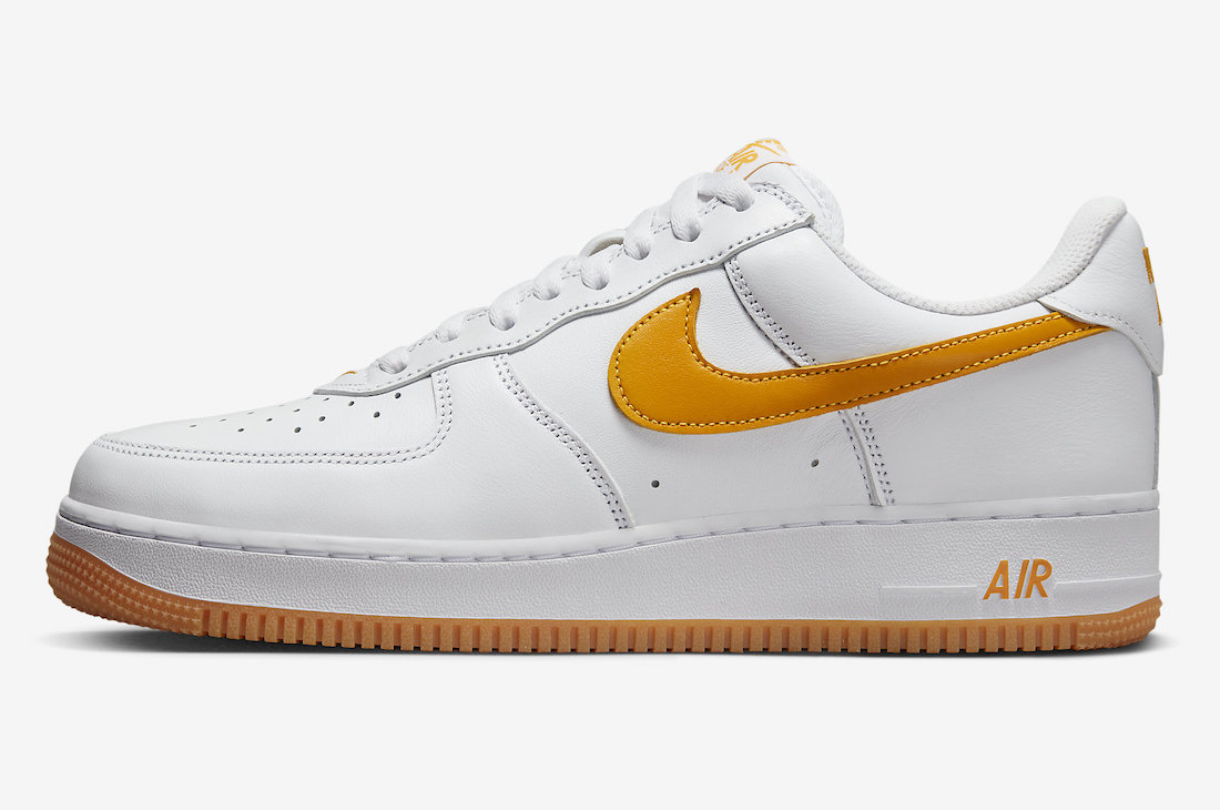 Nike Air Force 1 Low Waterproof White University Gold Gum FD7039-100 Release Date