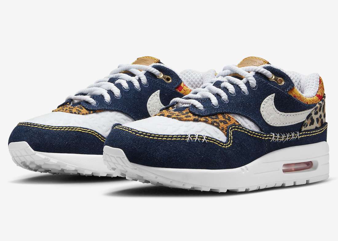 Nike Air Max 1 Premium Denim Leopard FJ4452-432 Release Date