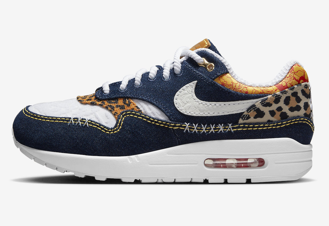 Nike Air Max 1 Premium Denim Leopard FJ4452-432 Release Date