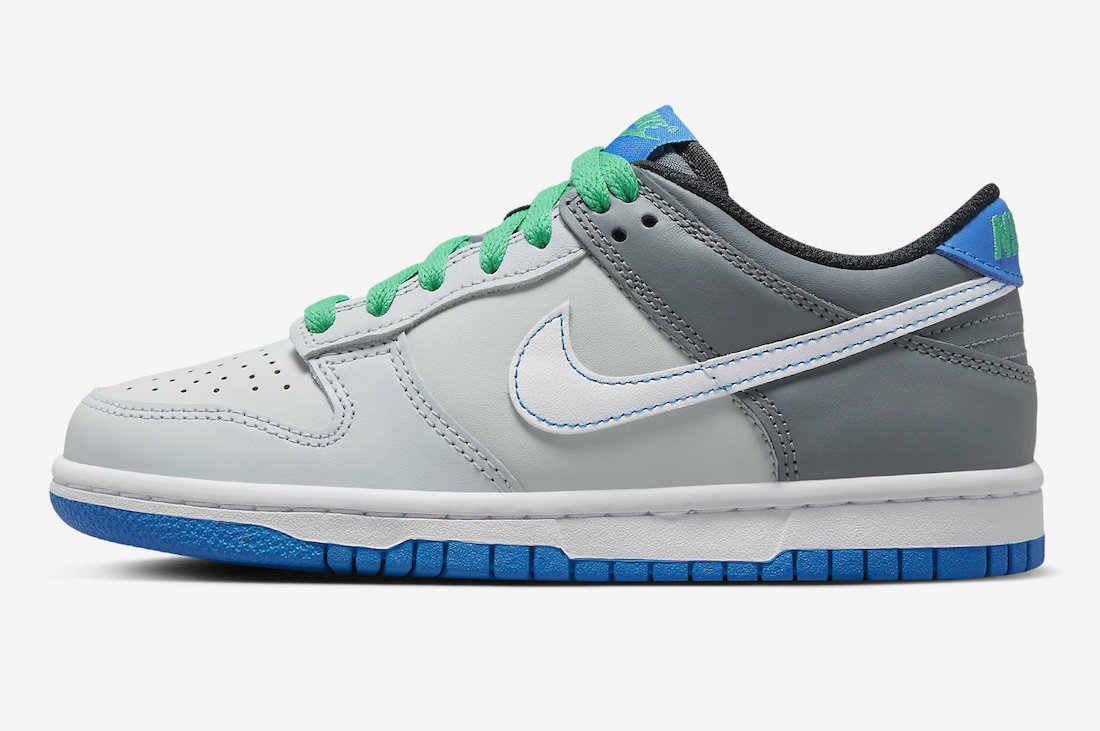 Nike Dunk Low GS Grey Blue Green DH9765-004 Release Date