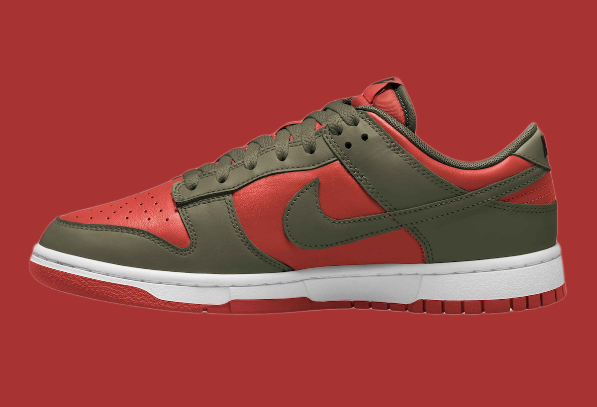 Nike Dunk Low Mystic Red Cargo Khaki DV0833-600 Release Info