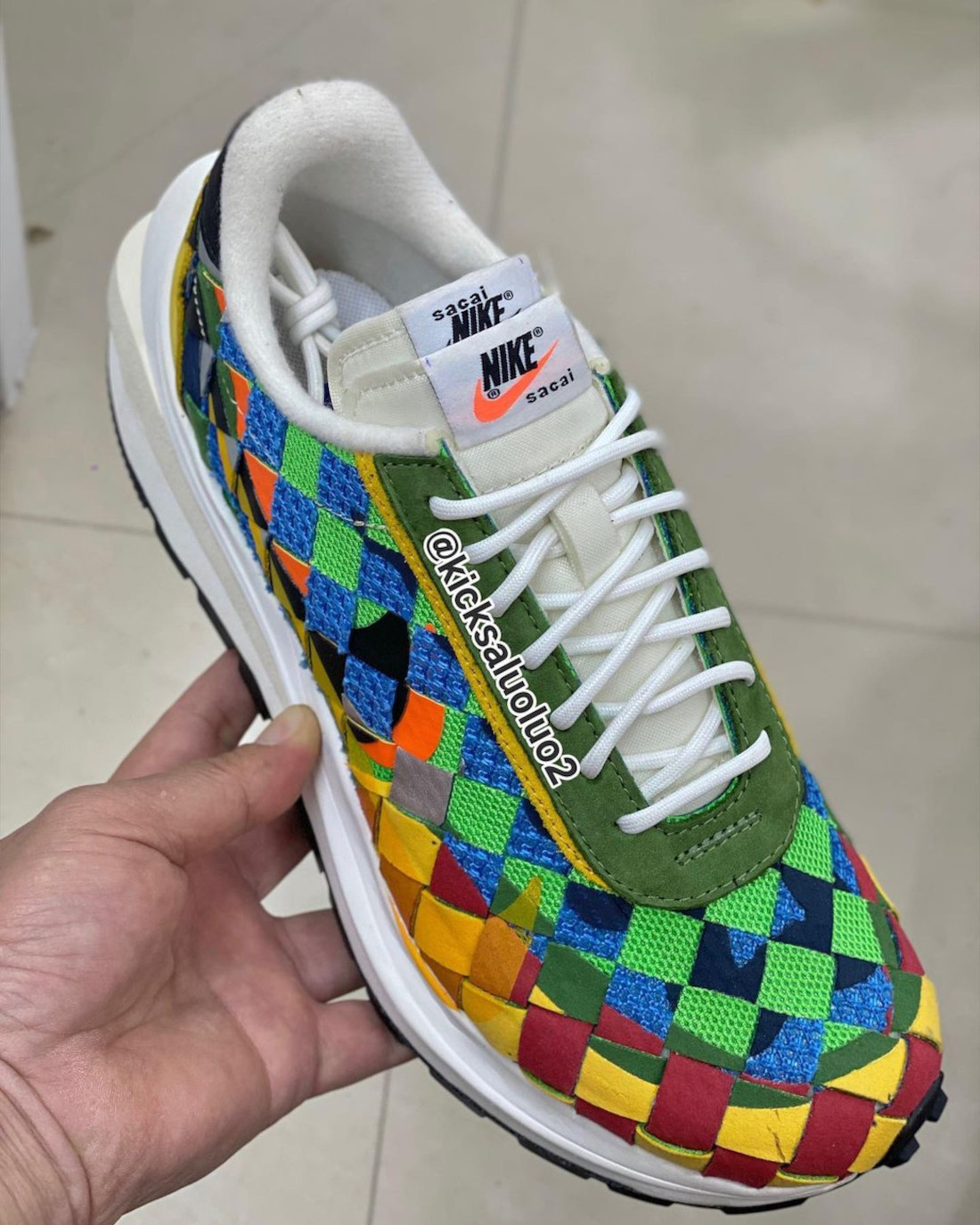 Sacai Nike Waffle Woven Multi-Color Release Date