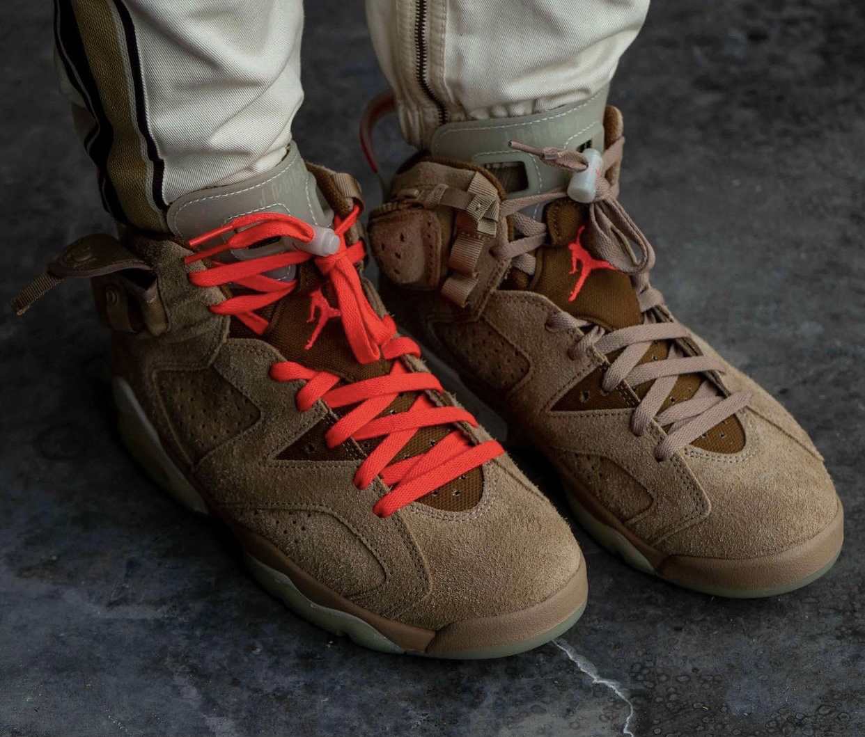 Travis-Scott-x-Air-Jordan-6-British-Khaki-DH0690-200-On-Feet-2