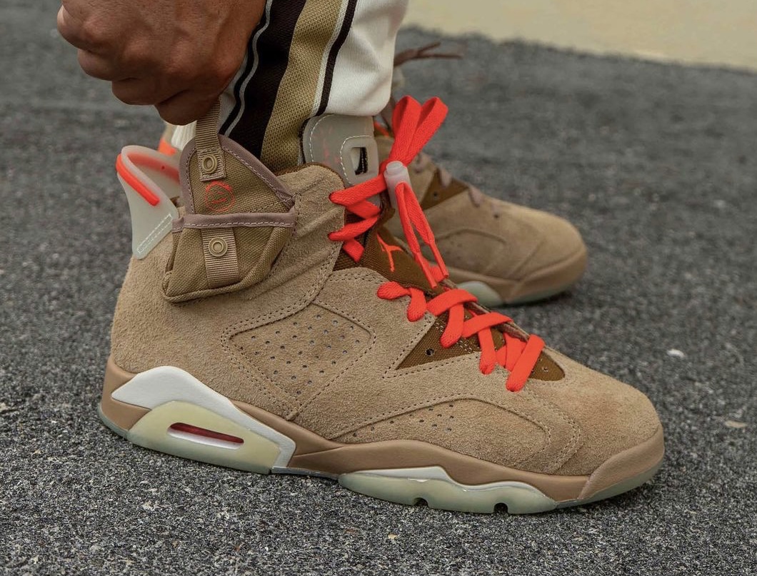 Travis-Scott-x-Air-Jordan-6-British-Khaki-DH0690-200-On-Feet