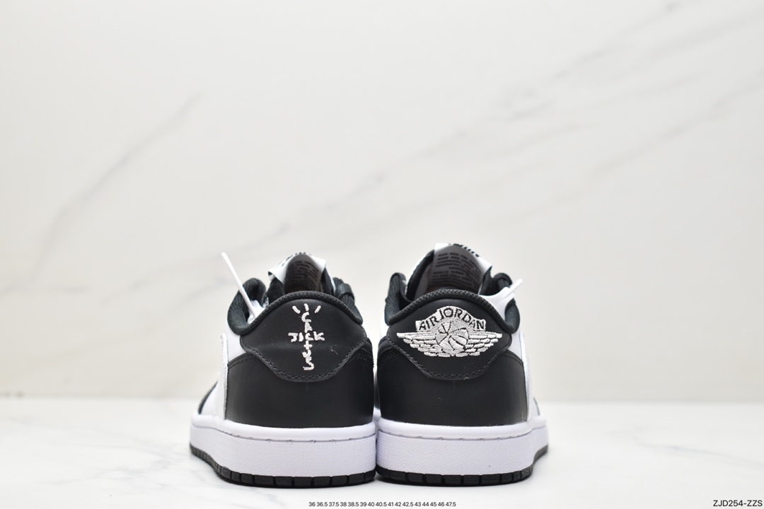 运动鞋, 篮球鞋, Travis Scott x Air Jordan 1 Low OG, Travis Scott, Jordan, DM7866-007, Aj1, Air Jordan 1 Low, Air Jordan 1, Air Jordan - 乔丹 AJ1 Travis Scott x Air Jordan 1 Low OG 黑白倒勾 低帮 潮流 耐磨 篮球鞋 DM7866-007