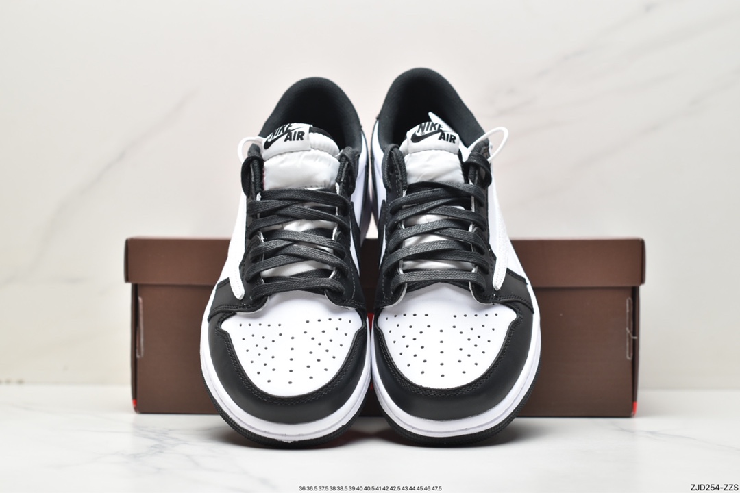 运动鞋, 篮球鞋, Travis Scott x Air Jordan 1 Low OG, Travis Scott, Jordan, DM7866-007, Aj1, Air Jordan 1 Low, Air Jordan 1, Air Jordan - 乔丹 AJ1 Travis Scott x Air Jordan 1 Low OG 黑白倒勾 低帮 潮流 耐磨 篮球鞋 DM7866-007