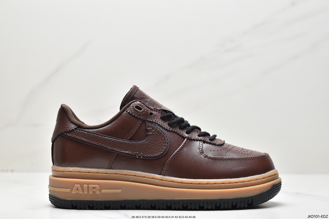 耐克 Nike Air Force 1 Luxe”Brown Basalt”低帮休闲板鞋 黑棕色 DM2451-200