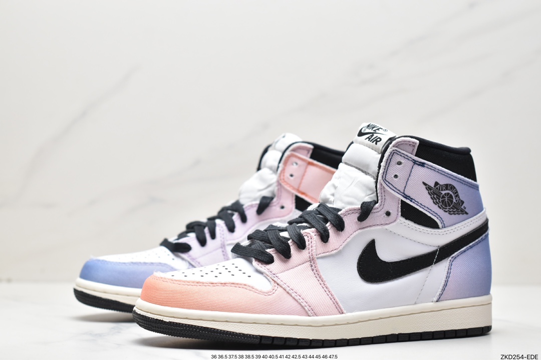 高帮, 耐克, 篮球鞋, Swoosh, Phylon, Jordan, HIGH, Air Jordan 1, Air Jordan - 乔丹 Air Jordan 1High OG“Craft” 复古篮球鞋天际线 白紫渐变色 高帮时尚耐磨 DX0054-805