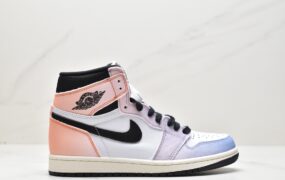 乔丹 Air Jordan 1High OG“Craft” 复古篮球鞋天际线 白紫渐变色 高帮时尚耐磨 DX0054-805