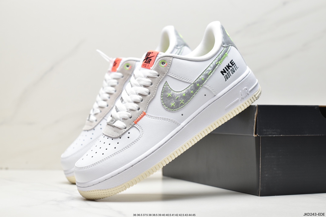 空军一号, 板鞋, Swoosh, Nike Air Force 1 Low, Nike Air Force 1, Nike Air, NIKE, FB1853 111, Air Force 1, AF1 - 耐克 Nike Air Force 1 Low 空军一号 低帮 减震耐磨 休闲板鞋 FB1853 111