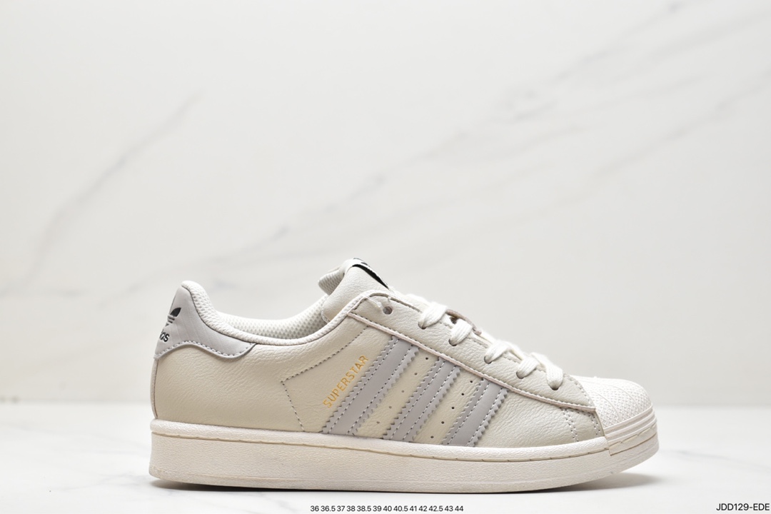 阿迪达斯Adidas三叶草 Originals Superstar”Sail/Green/Lace”贝壳头系列 低帮 经典百搭 休闲运动板鞋 GW4441