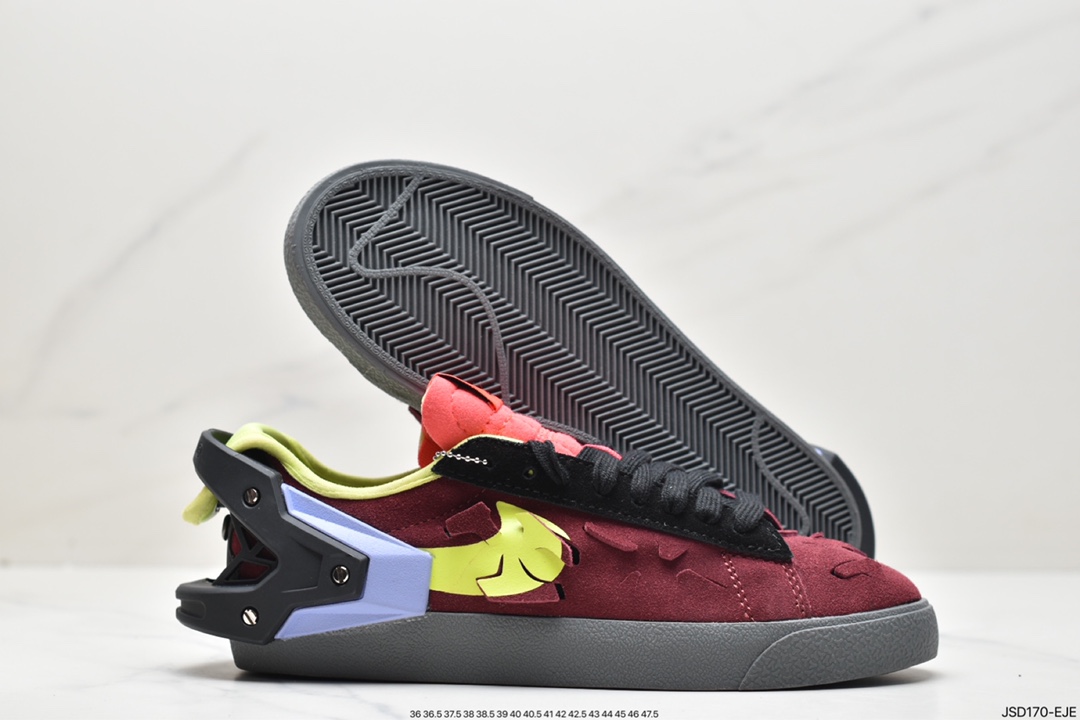 运动鞋, 板鞋, 低帮板鞋, 休闲鞋, Swoosh, Nike Blazer low Night Maroon, Nike Blazer Low, Nike Blazer, NIKE, DN2067 600, Blazer - 耐克 Nike Blazer low Night Maroon 机能风低帮板鞋 男女同款 酒红 DN2067 600