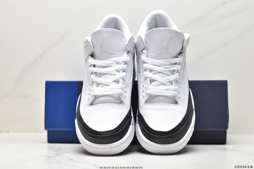 联名, 篮球鞋, Jumpman, Jordan Air Jordan 3, Jordan, Fragment Design x Jordan Air Jordan 3retro sp"white", DA3595-100, AJ3, Air Jordan 3 Retro, Air Jordan 3, Air Jordan - 乔丹 AJ3 Fragment Design x Jordan Air Jordan 3retro sp"white"藤原浩 耐磨中帮 复古篮球鞋 男女同款 黑白 DA3595-100