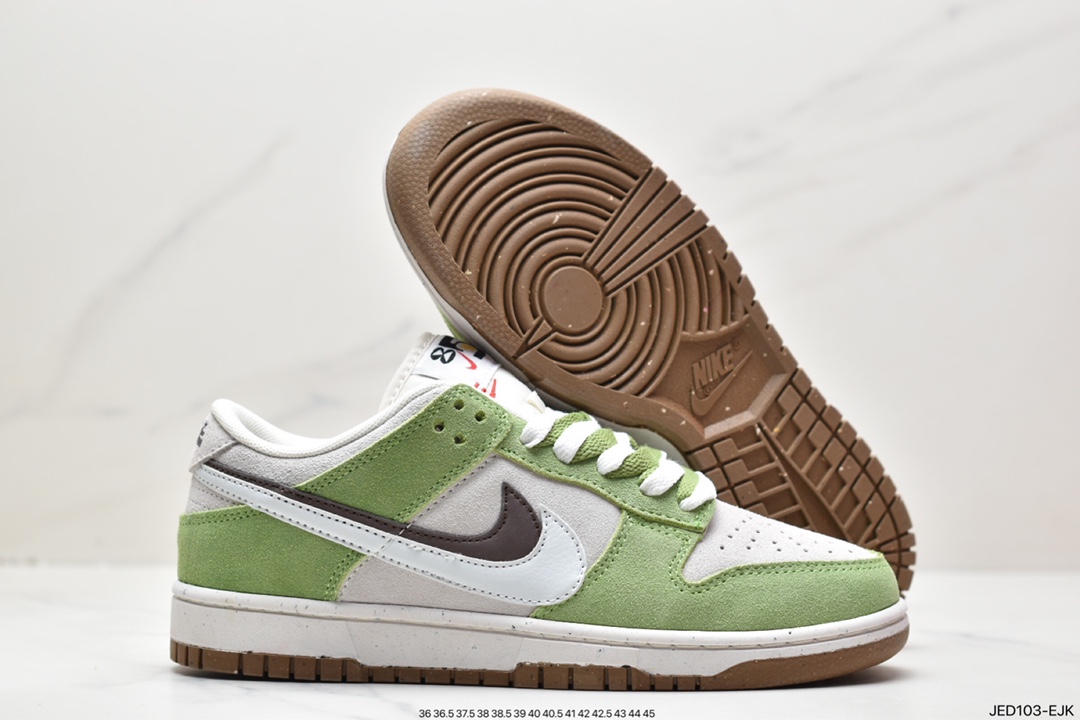 运动鞋, 板鞋, Nike Dunk Low SE “85”, Nike Dunk Low, Nike Dunk, NIKE, Dunk Low, Dunk, DO9457-104 - 耐克 Nike Dunk Low SE “85” 灰绿双勾 舒适 防滑耐磨 低帮 休闲板鞋 DO9457-104