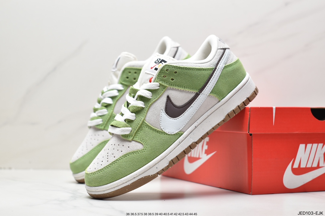 运动鞋, 板鞋, Nike Dunk Low SE “85”, Nike Dunk Low, Nike Dunk, NIKE, Dunk Low, Dunk, DO9457-104 - 耐克 Nike Dunk Low SE “85” 灰绿双勾 舒适 防滑耐磨 低帮 休闲板鞋 DO9457-104