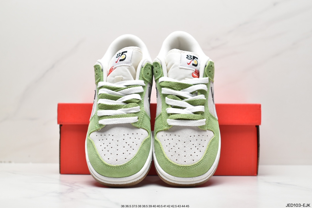 运动鞋, 板鞋, Nike Dunk Low SE “85”, Nike Dunk Low, Nike Dunk, NIKE, Dunk Low, Dunk, DO9457-104 - 耐克 Nike Dunk Low SE “85” 灰绿双勾 舒适 防滑耐磨 低帮 休闲板鞋 DO9457-104