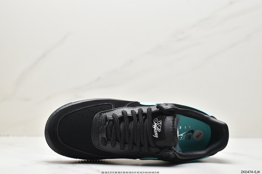 联名, 板鞋, TIFFANY &amp; CO, Swoosh, NY, Nike Air Force 1 Low, Nike Air Force 1, Nike Air, NIKE, DZ1382-001, Air Force1Low, Air Force 1 Low, Air Force 1 - TIFFANY & CO/蒂芙尼x Nike Air Force1Low“1837”蒂芙尼联名 潮流复板鞋 黑蒂芙尼绿 DZ1382-001