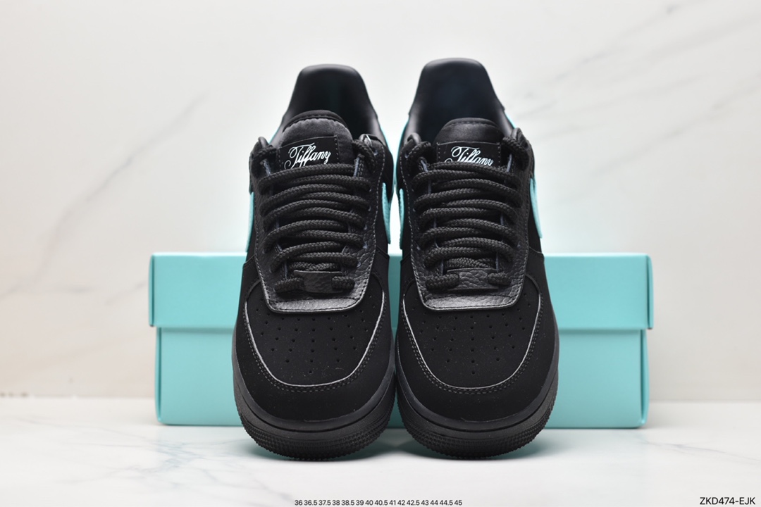 联名, 板鞋, TIFFANY &amp; CO, Swoosh, NY, Nike Air Force 1 Low, Nike Air Force 1, Nike Air, NIKE, DZ1382-001, Air Force1Low, Air Force 1 Low, Air Force 1 - TIFFANY & CO/蒂芙尼x Nike Air Force1Low“1837”蒂芙尼联名 潮流复板鞋 黑蒂芙尼绿 DZ1382-001