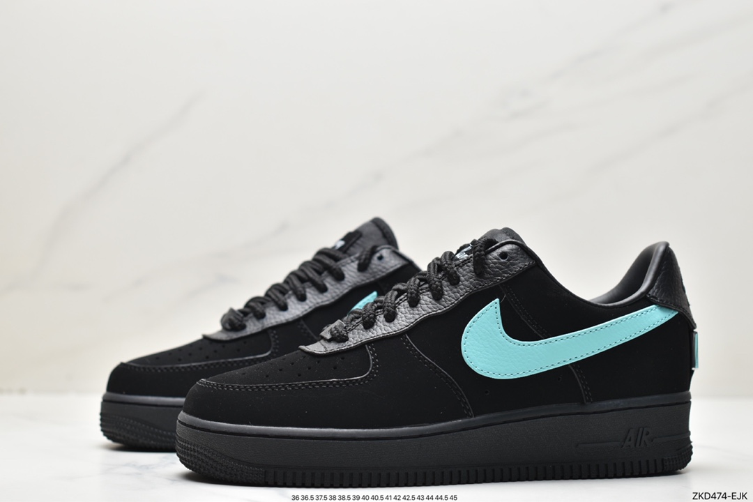 联名, 板鞋, TIFFANY &amp; CO, Swoosh, NY, Nike Air Force 1 Low, Nike Air Force 1, Nike Air, NIKE, DZ1382-001, Air Force1Low, Air Force 1 Low, Air Force 1 - TIFFANY & CO/蒂芙尼x Nike Air Force1Low“1837”蒂芙尼联名 潮流复板鞋 黑蒂芙尼绿 DZ1382-001