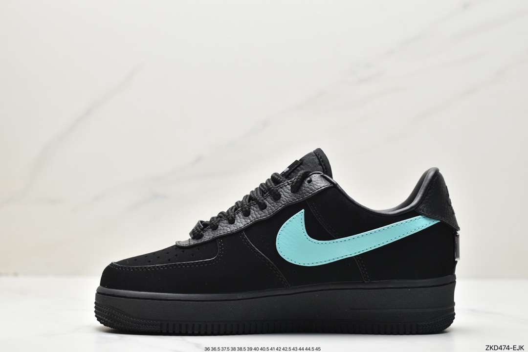 联名, 板鞋, TIFFANY &amp; CO, Swoosh, NY, Nike Air Force 1 Low, Nike Air Force 1, Nike Air, NIKE, DZ1382-001, Air Force1Low, Air Force 1 Low, Air Force 1 - TIFFANY & CO/蒂芙尼x Nike Air Force1Low“1837”蒂芙尼联名 潮流复板鞋 黑蒂芙尼绿 DZ1382-001