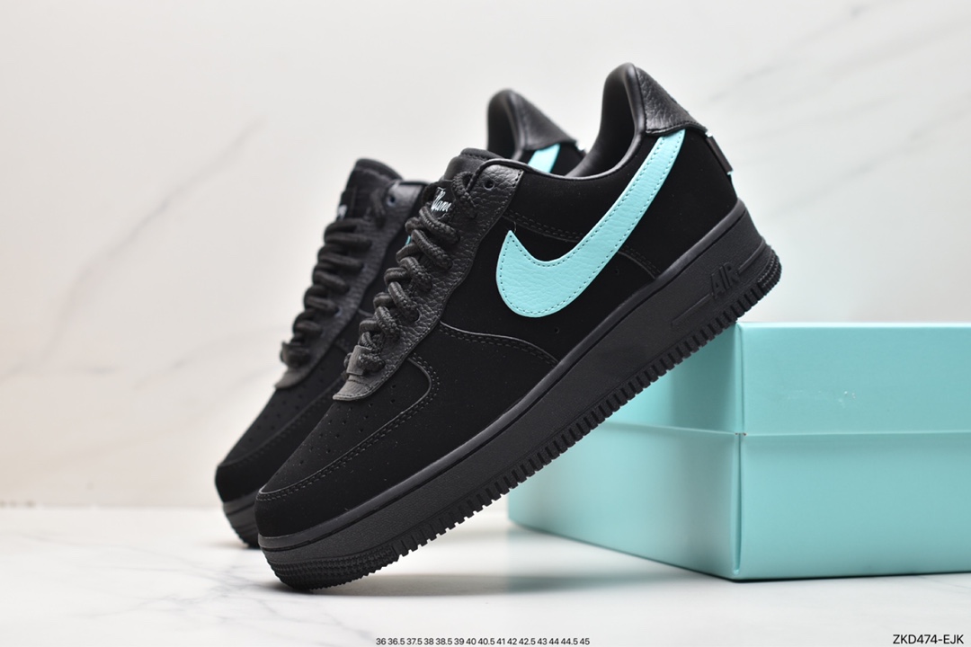 联名, 板鞋, TIFFANY &amp; CO, Swoosh, NY, Nike Air Force 1 Low, Nike Air Force 1, Nike Air, NIKE, DZ1382-001, Air Force1Low, Air Force 1 Low, Air Force 1 - TIFFANY & CO/蒂芙尼x Nike Air Force1Low“1837”蒂芙尼联名 潮流复板鞋 黑蒂芙尼绿 DZ1382-001