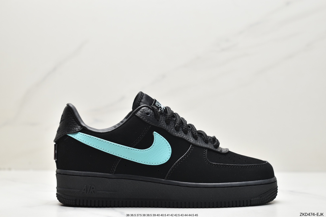 TIFFANY & CO/蒂芙尼x Nike Air Force1Low“1837”蒂芙尼联名 潮流复板鞋 黑蒂芙尼绿 DZ1382-001