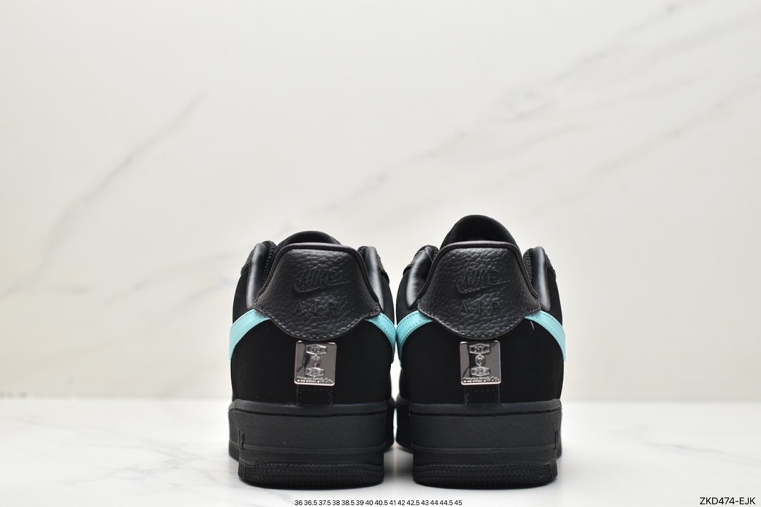 联名, 板鞋, TIFFANY &amp; CO, Swoosh, NY, Nike Air Force 1 Low, Nike Air Force 1, Nike Air, NIKE, DZ1382-001, Air Force1Low, Air Force 1 Low, Air Force 1 - TIFFANY & CO/蒂芙尼x Nike Air Force1Low“1837”蒂芙尼联名 潮流复板鞋 黑蒂芙尼绿 DZ1382-001