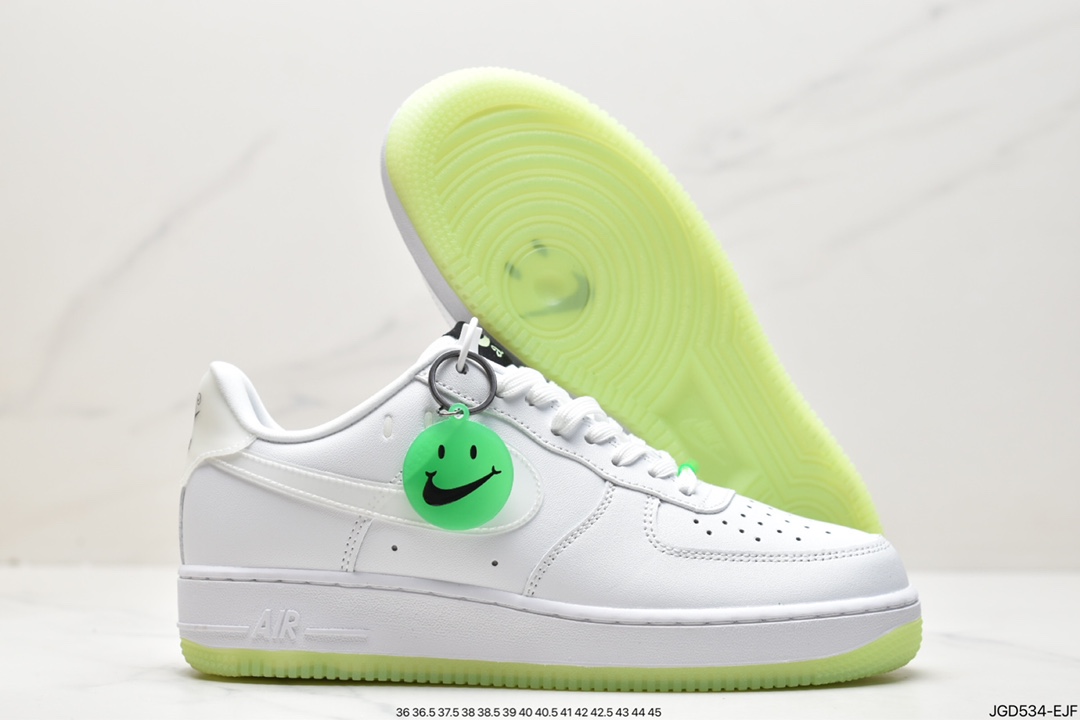 空军一号, 板鞋, Nike Air Force 1 Low “Have A Nike Day”, Nike Air Force 1 Low, Nike Air Force 1, Nike Air, NIKE, CT3228-100, Air Force 1 Low, Air Force 1 - 耐克 Nike Air Force 1 Low “Have A Nike Day” 笑脸 夜光 空军一号 低帮 休闲板鞋  CT3228-100